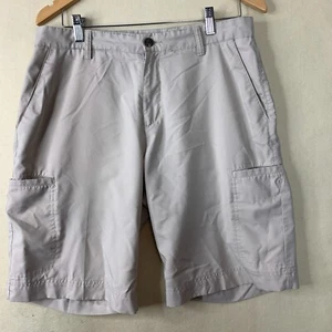 Adidas Mens Golf Shorts Beige Solid Performance Tan Flat Front Athletic Size 32 - Picture 1 of 22
