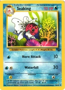 Seaking 46/64 Jungle Set Poco Común 1999 Pokémon Juego Tarjeta WOTC - Imagen 1 de 6