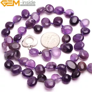 Collana Pietra Naturale Ametista Perline Donna Ragazza Regalo Fatto a Mano 17-19" Charm - Foto 1 di 33