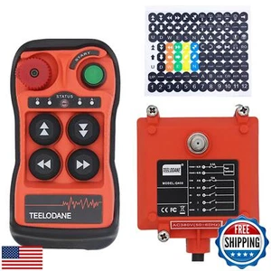 Kit telecomando gru wireless industriale Q400 4 pulsanti 110v sollevatore elettrico - Foto 1 di 5