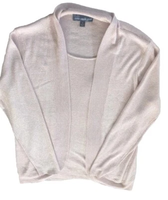 Cárdigan Susan Graver Mujer Manga Larga XL Túnica Spandex Poliéster Rosa Melocotón Foto 1 de 4