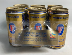 Gold Medal Fosters Beer Cans 6 Pack Sydney Olympic Games 2000 Special Edition - Picture 1 of 8