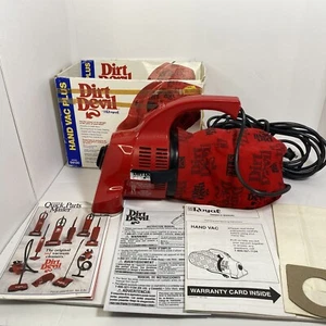 Dirt Devil Plus Handheld Red Royal Vacuum 08130 w/ Bag - Clean / Tested / Works - Picture 1 of 13
