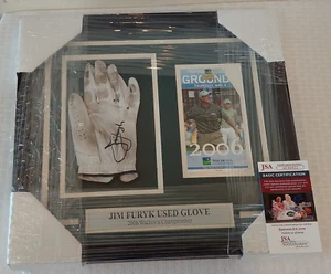 JIM FURYK Autographed Signed Event Game Used Glove JSA Framed Matted PGA GOLF GU - Picture 1 of 1
