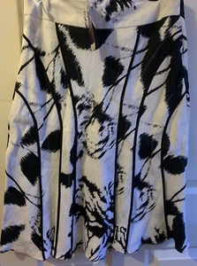 BNWT Black & White Principles Linen Skirt Size 10 - Picture 1 of 5