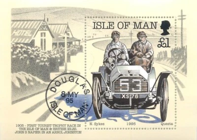 12. Isle of Man 1995 Veteran Cars Minisheet (39 x 25mm) - Image 1 of 2