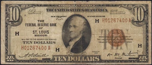 Fr.1860-G 1929 Chicago $10 Federal Reserve Bank Note Fine - Picture 1 of 2