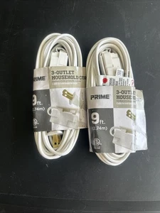 Prime 3-Outlet Household Cord 9’ 2pack - Picture 1 of 2
