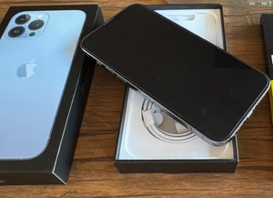 Apple iPhone 13 Pro Max 5G 6.7'’ 128GB Unlocked Sierra Blue 84% Battery . - Picture 1 of 19