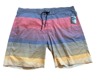 Round Tree & Yorke Stripe Swim Trunks Men Board Shorts Surf Size 46 New - Image 1 of 3