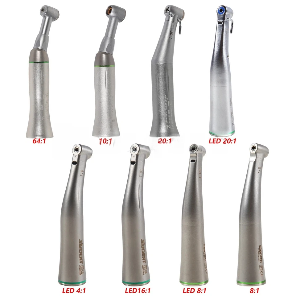 Pieza de mano dental de velocidad lenta contra ángulo 8:1 16:1 10:1 20:1 para implante endo dp Foto 1 de 1