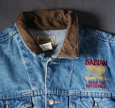 Chaqueta Sabian Platillos Para Hombre Raíces Denim Medianas De Colección Promo Batería Percusión Foto 1 de 4