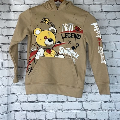 Southpole новый с Ярлыками плюшевый медведь толстовка с капюшоном молодежи средний M 10/12 коричневый Y2K толстовка Kids - Изображение 1 из 4