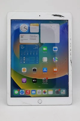 Apple iPad 9,7 Zoll 5.Gen (2017) 128GB Wi-Fi Weiß Displayschaden #5698 - Bild 1 von 4