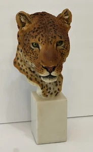 3D Realistischer Tierkopf Dehua Porzellan Y2K Panther Leopard Katze Löwe 9 Zoll Signiert - Bild 1 von 22