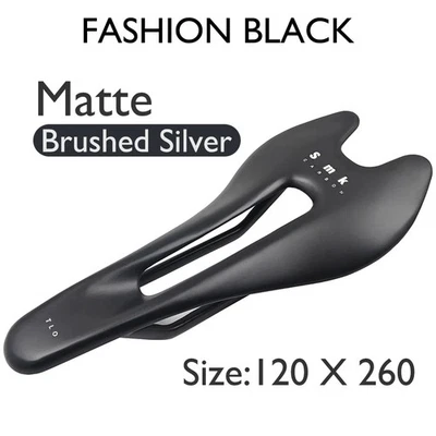  Седло дорожного велосипеда из углеродного волокна сверхлегкое велосипедное сиденье черное матовое 120*260 мм  - Изображение 1 из 4
