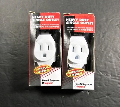 Single Electrical Outlet, Legrand, Heavy Duty, 5251-WCC, 15A, 125V, Ivory, 2 Pac - Image 1 of 4