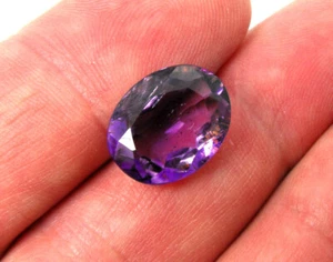 Genuine DEEP Color Oval Amethyst 11.75mm x 14.75mm Loose Purple Gemstone - Picture 1 of 4