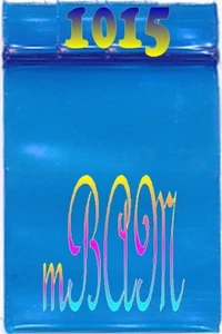 100 PACK BLUE 1015 Apple Zip Baggies 1.0X1.5" Mini Bags Colored Zip Baggies - Picture 1 of 12