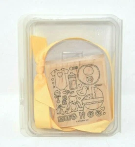 STAMPIN' UP! "Packed for Baby" Set of 1 Wood Rubber Stamps Retired - KB15 - Picture 1 of 3