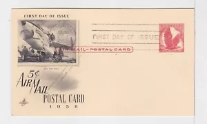 TurtlesTradingPost- Airmail Postcard Rate 1958 #C50- Artcraft Cachet FDC - Picture 1 of 1