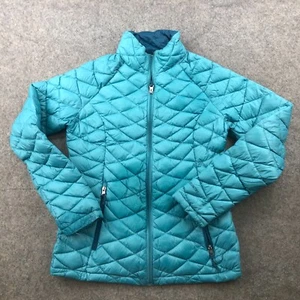 Free Country Jacket Womens Small Blue Zip Puffer Down Insulated Down Hiking * - Picture 1 of 14