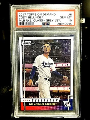 2017 CODY BELLINGER TOPPS ON DEMAND MLB RKE. CLASS-GREY JSY. #6 GEM 10 PRISTINE - Image 1 of 4