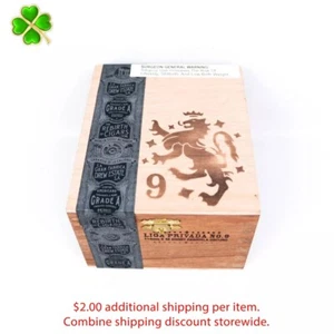 Pantalón Corto Liga Privada Panatela Oscuro Nº 9 Caja de cigarros de madera vacía 5,5" x 4,75 x 3,25 - Imagen 1 de 12