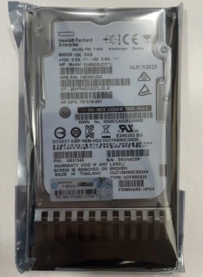 785103-B21 785409-001 HP 600GB 12G 15K 2.5" SAS Hard Drive HDD - Image 1 of 4