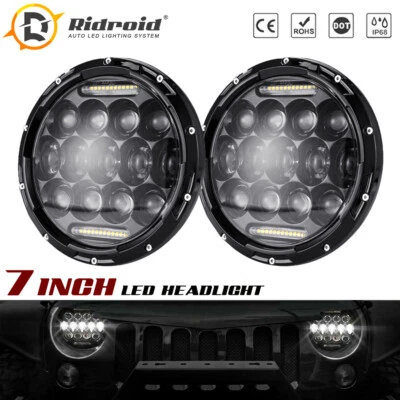 280W 7 Inch LED Headlights DRL Hi-Lo Sealed Beam For Jeep Wrangler JK TJ CJ LJ - Image 1 of 4