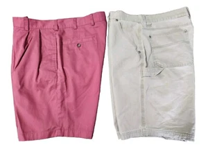 Columbia Sportswear Casual Khaki Cargo & Jo's A Bank Chino Shorts 38 Comfy Out - Picture 1 of 7