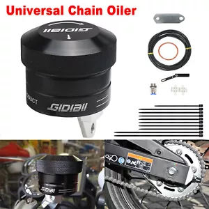 Automatic Chain Oiler Lubrication System For Universal Motorcycle Black Aluminum - Picture 1 of 10
