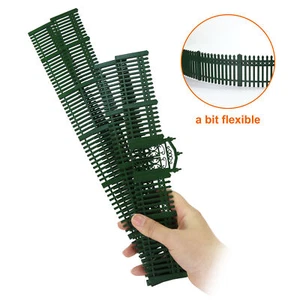 O Scale 1:50 Model Fence with Gates Plastic Fencing w/ Door Kit LGOAI14 - Picture 1 of 11