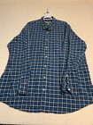 The Foundry Supply Co Men's Shirt Long Sleeve Blue Plaid Size 2XLT