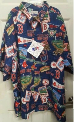 Reyn Spooner MLB Boston Red Sox Aloha Hawaiian Print Shirt Men's Size 3XL NEW - Image 1 of 4