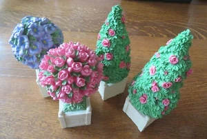 Dept 56 Snowbunnies Trees Set Of 4 Perfect Condition - Picture 1 of 4