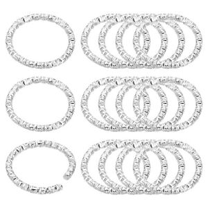 1.8 x 18mm Wine Glass Charm Ring Twisted Open Jump Rings, White 100pcs