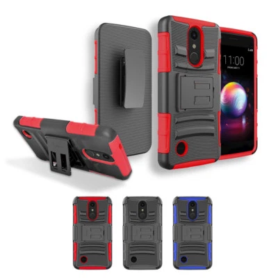 For T-Mobile LG K30 / X410TK Armor Belt Holster Combo Cover Case+Glass SP - Image 1 of 4