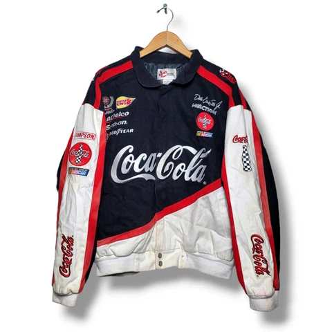 Vintage Chase Authentic Dale Earnhardt Sr Coca-Cola Bear Nascar Racing Jacket M Cover