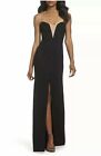 Jill Jill Stuart Illusion Strapless Gown, Black, Size 8