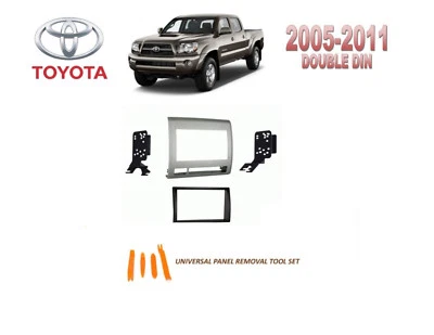 KIT DE INSTALACIÓN DE TABLERO (GRIS) para CAR STEREO TOYOTA TACOMA 2005-2011, JUEGO DE HERRAMIENTAS Foto 1 de 2