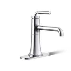 KOHLER Tone Single Handle Single-Hole 1.2 GPM Bathroom Sink Faucet in Polished - Picture 1 of 11