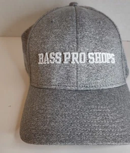 Bass Pro Shops Flex Fitted  Hat Cap Fish Hunt Men  Gray White One Size Fits Men - Picture 1 of 4