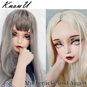 Kigurumi Animierte Weibliche Kopfschale Transgender Puppe Gesicht Elf Maske - Picture 1 of 25