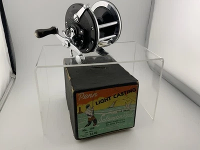 Carrete de pesca de fundición Penn 180 de colección Pat 'D' con caja bonita 👀✅👀✅ Foto 1 de 4