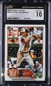 2023 Topps Holiday Gunnar Henderson #H4 Baseball CGC 10 - Picture 1 of 2