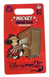 Disney Disneyland 2025 Mickey Mouse Club 70th Anniversary Mickey at Piano LE Pin - Bild 1 von 1