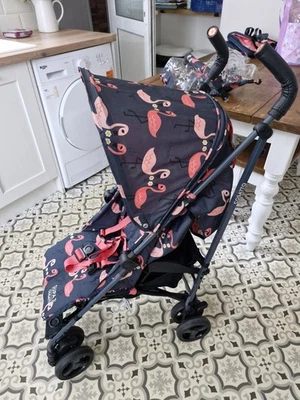 Cosatto Supa 3 pushchair Pretty Flamingo with footmuff and raincover 0+ - Image 1 of 4