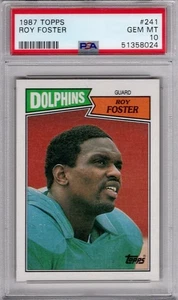 1987 Topps #241 Roy Foster PSA 10 Gem Mint Dolphins - Bild 1 von 2