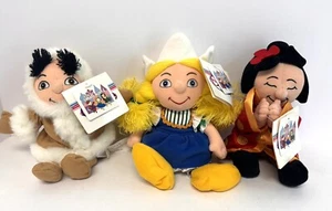 Disney Store Bean Bag Plush - It's A Small World Bean Bags NEW wTAGS Set of 3 - Picture 1 of 4